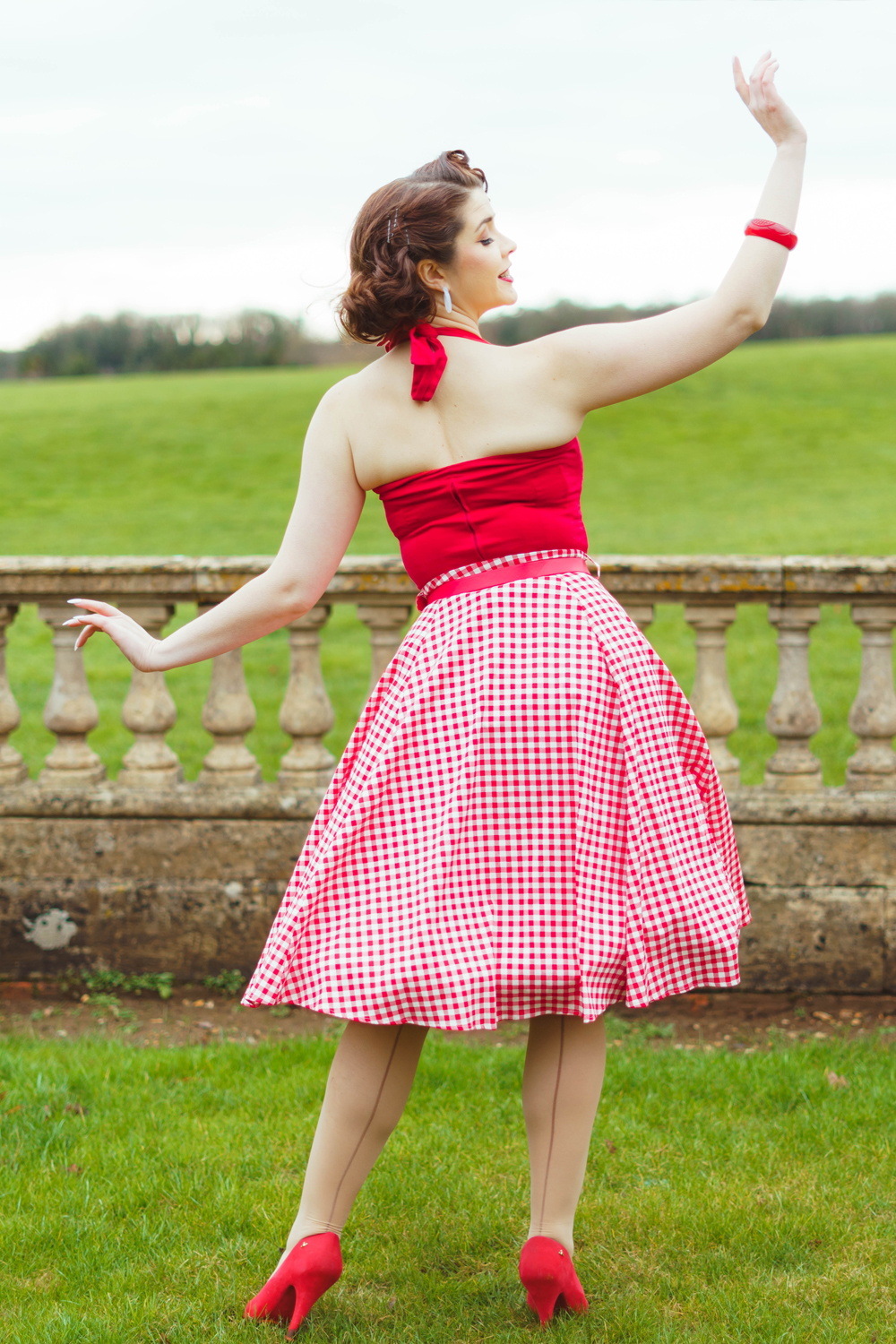 Rosie Gingham Swing Skirt